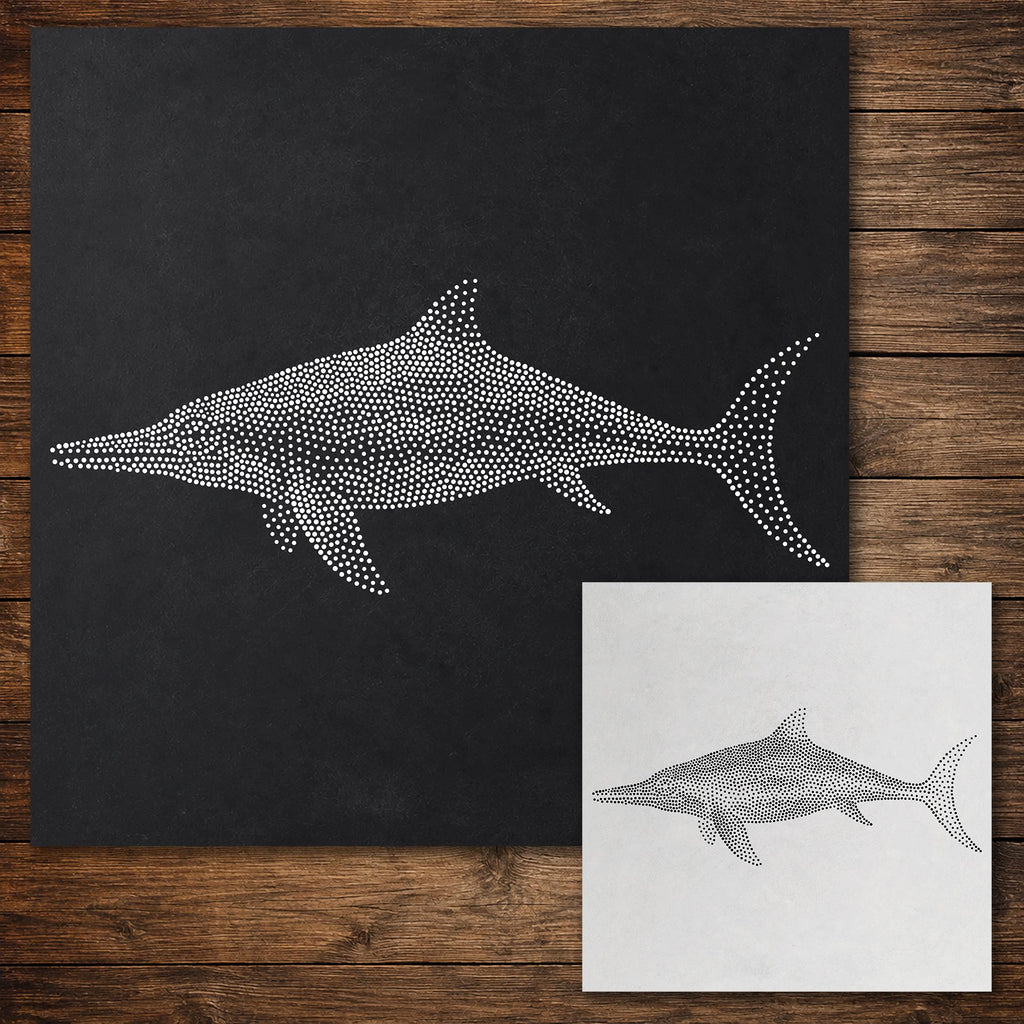 Ichthyosaurus Reptile reusable Mylar stencil