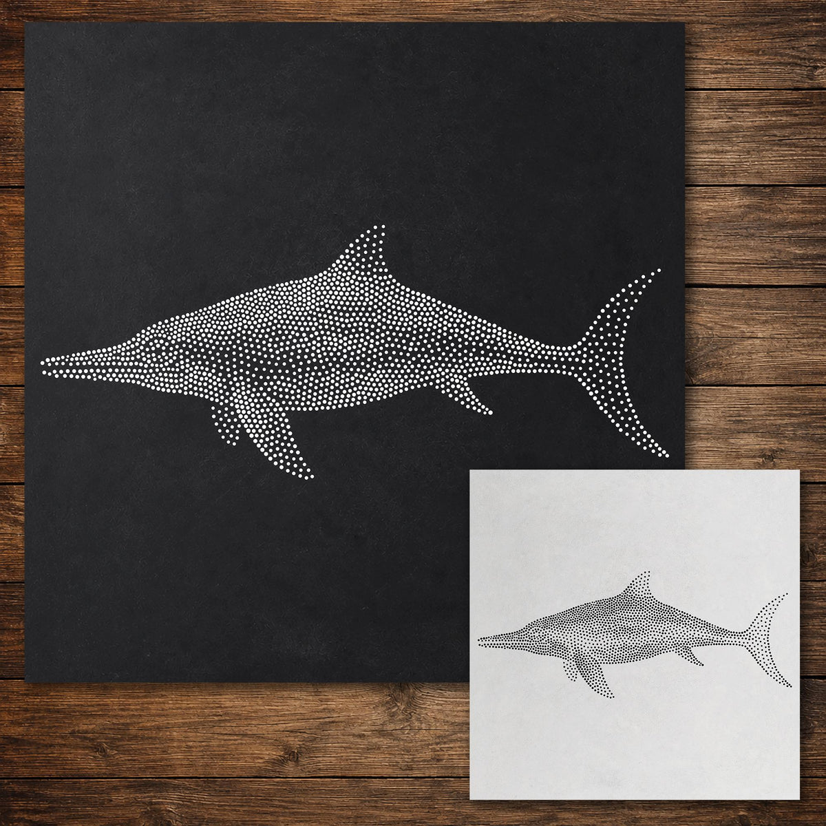 Ichthyosaurus Reptile reusable Mylar stencil