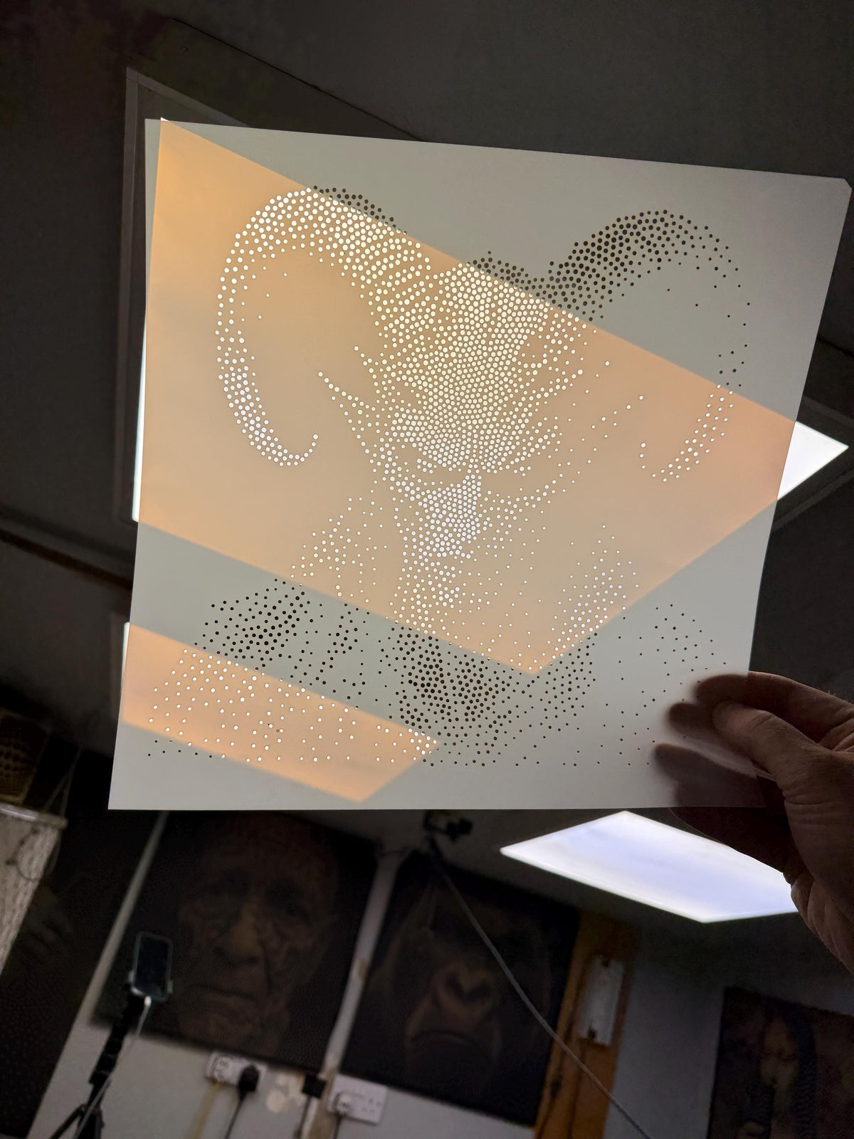 Demon Ram Head Halloween reusable Mylar stencil