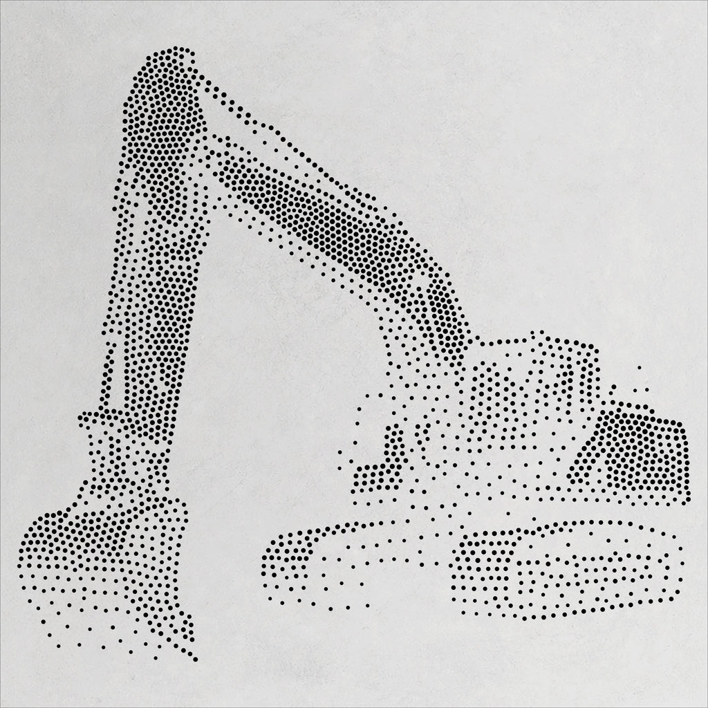 Excavator Digger reusable Mylar stencil