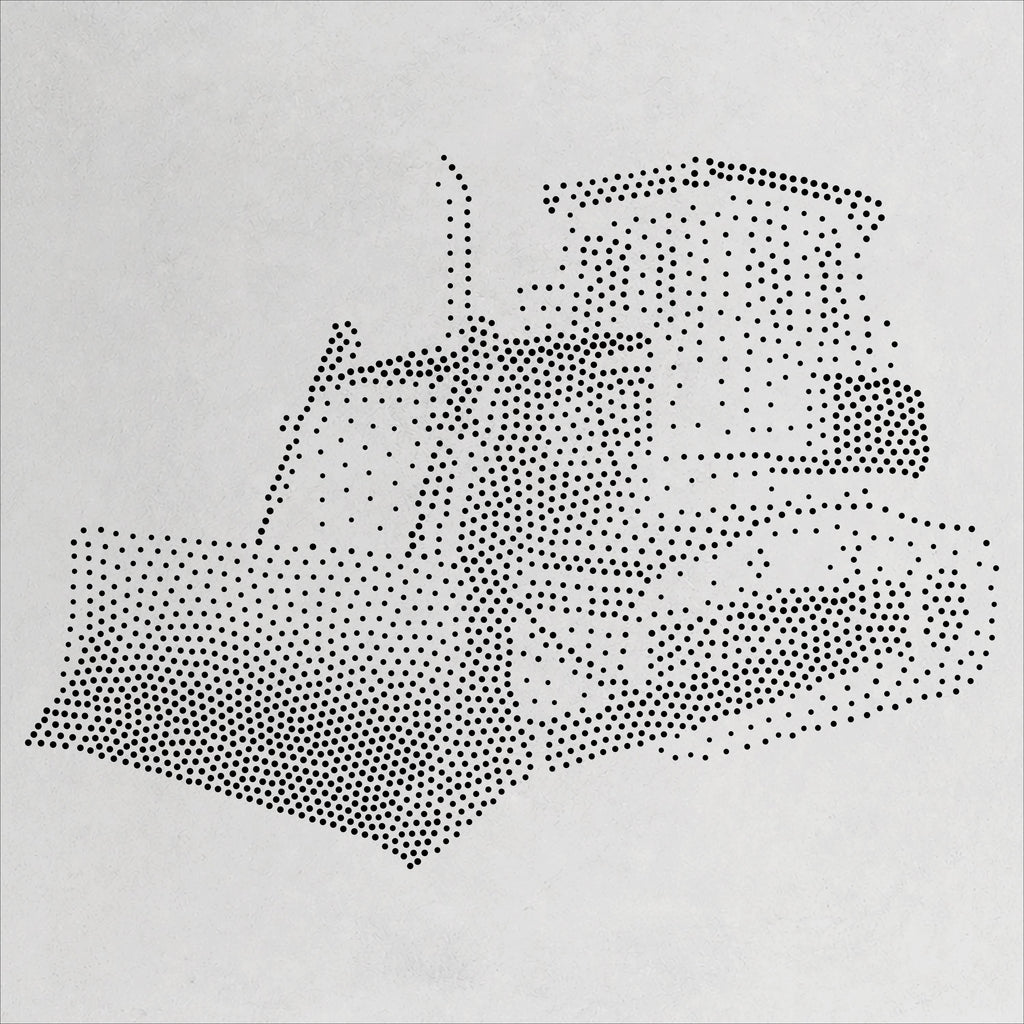Bulldozer reusable Mylar stencil