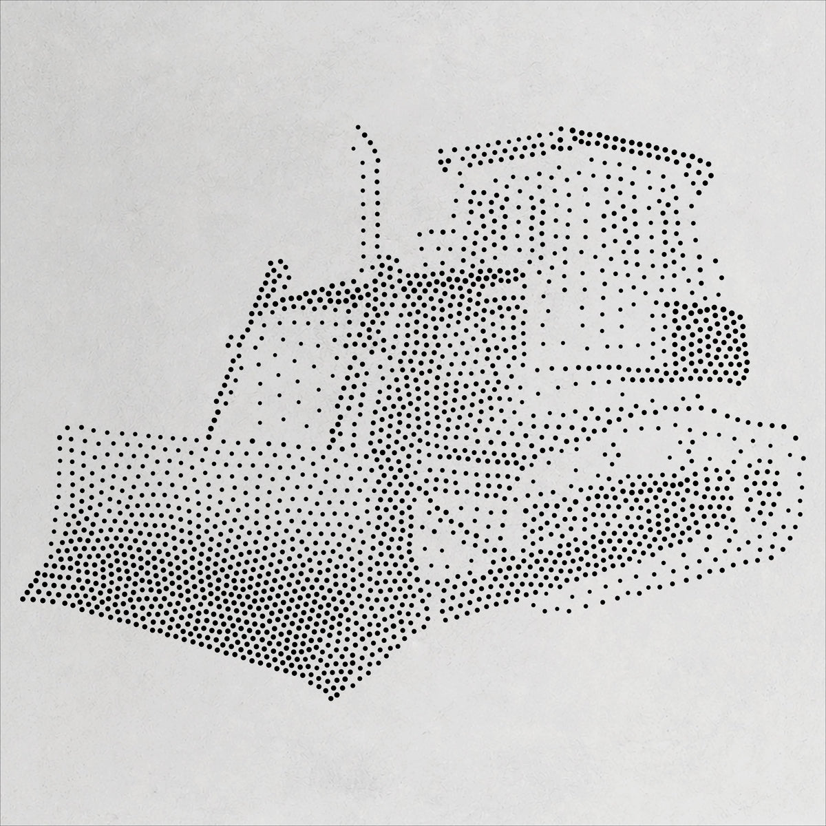 Bulldozer reusable Mylar stencil