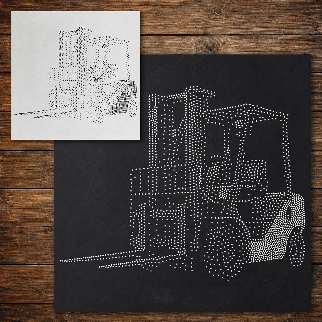 Forklift Truck reusable Mylar stencil