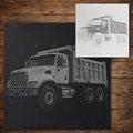 Dump Truck reusable Mylar stencil