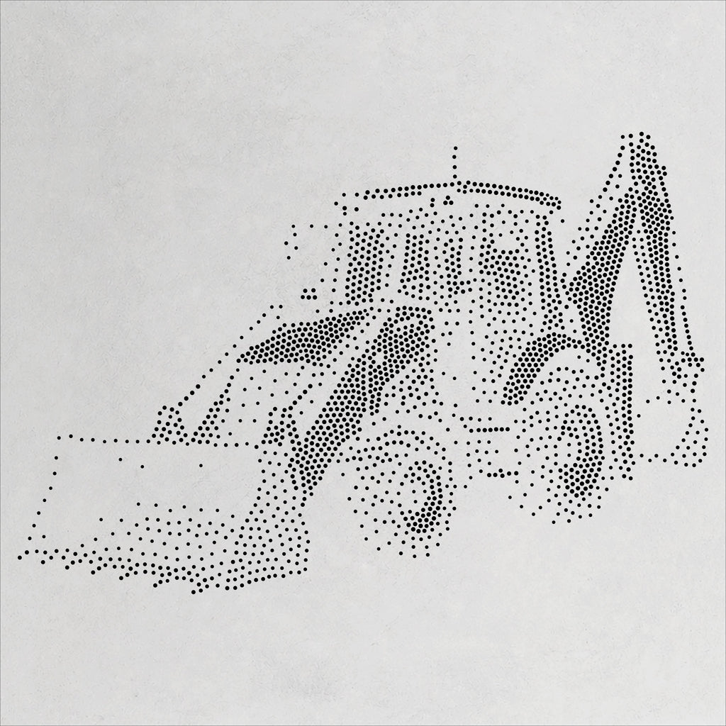 Backhoe Loader reusable Mylar stencil