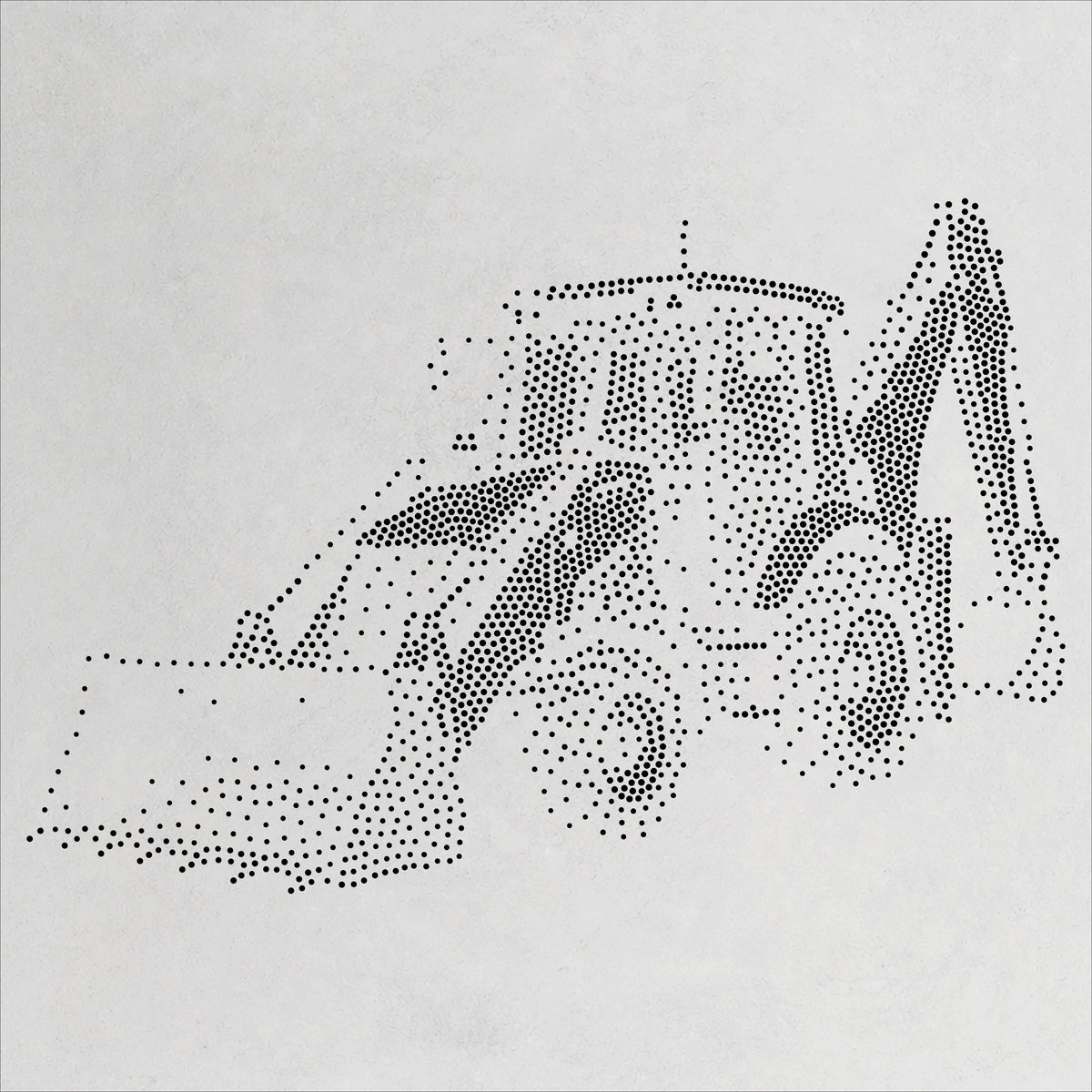 Backhoe Loader reusable Mylar stencil