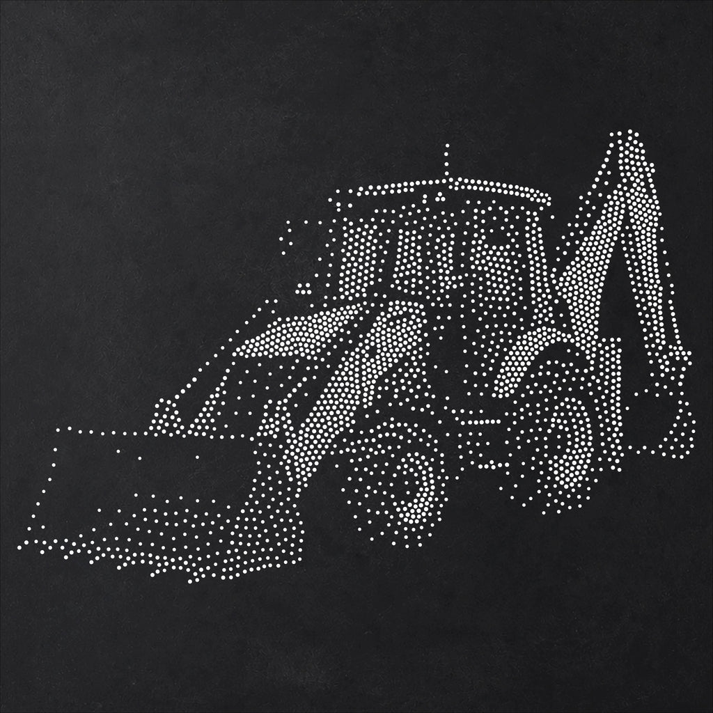 Backhoe Loader reusable Mylar stencil