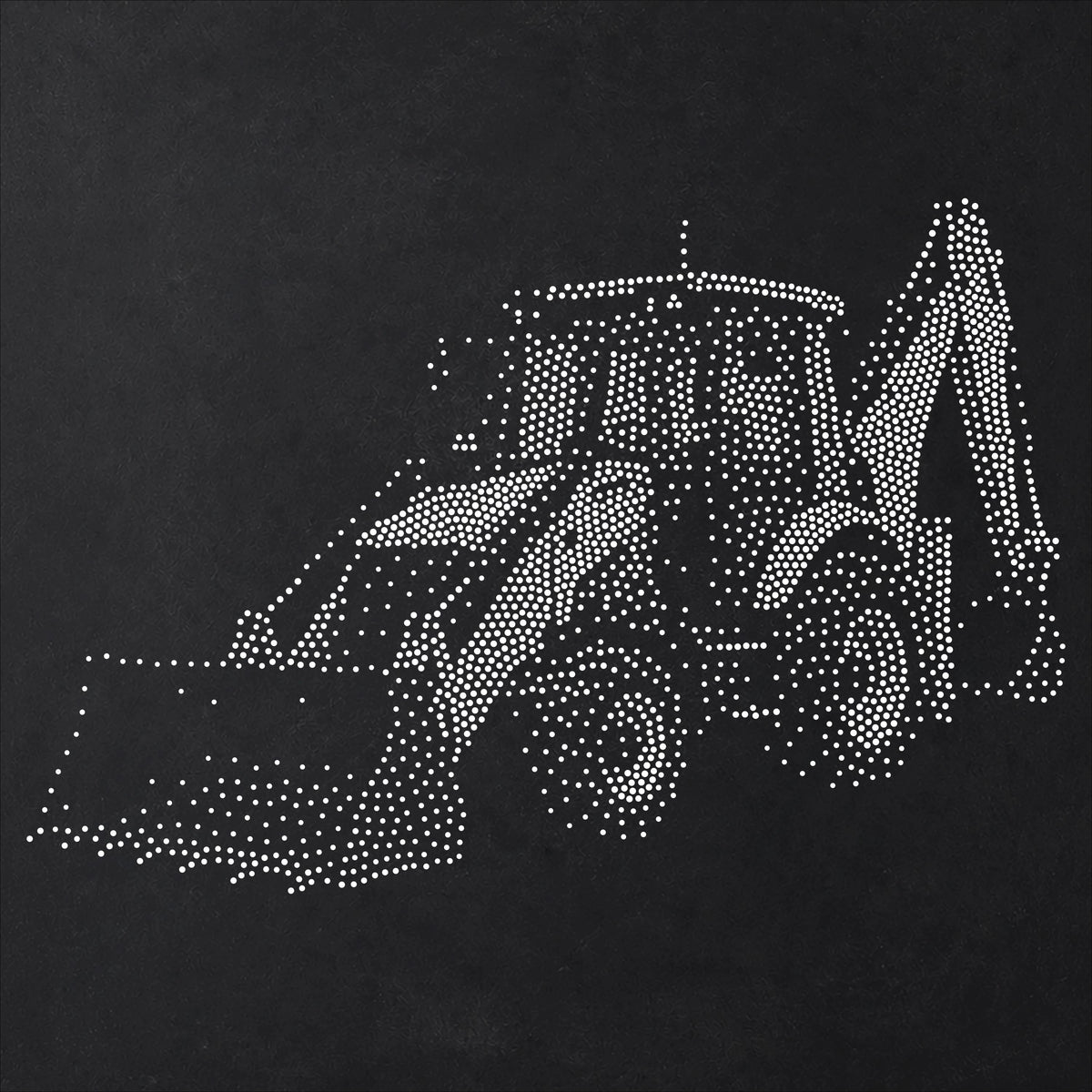 Backhoe Loader reusable Mylar stencil