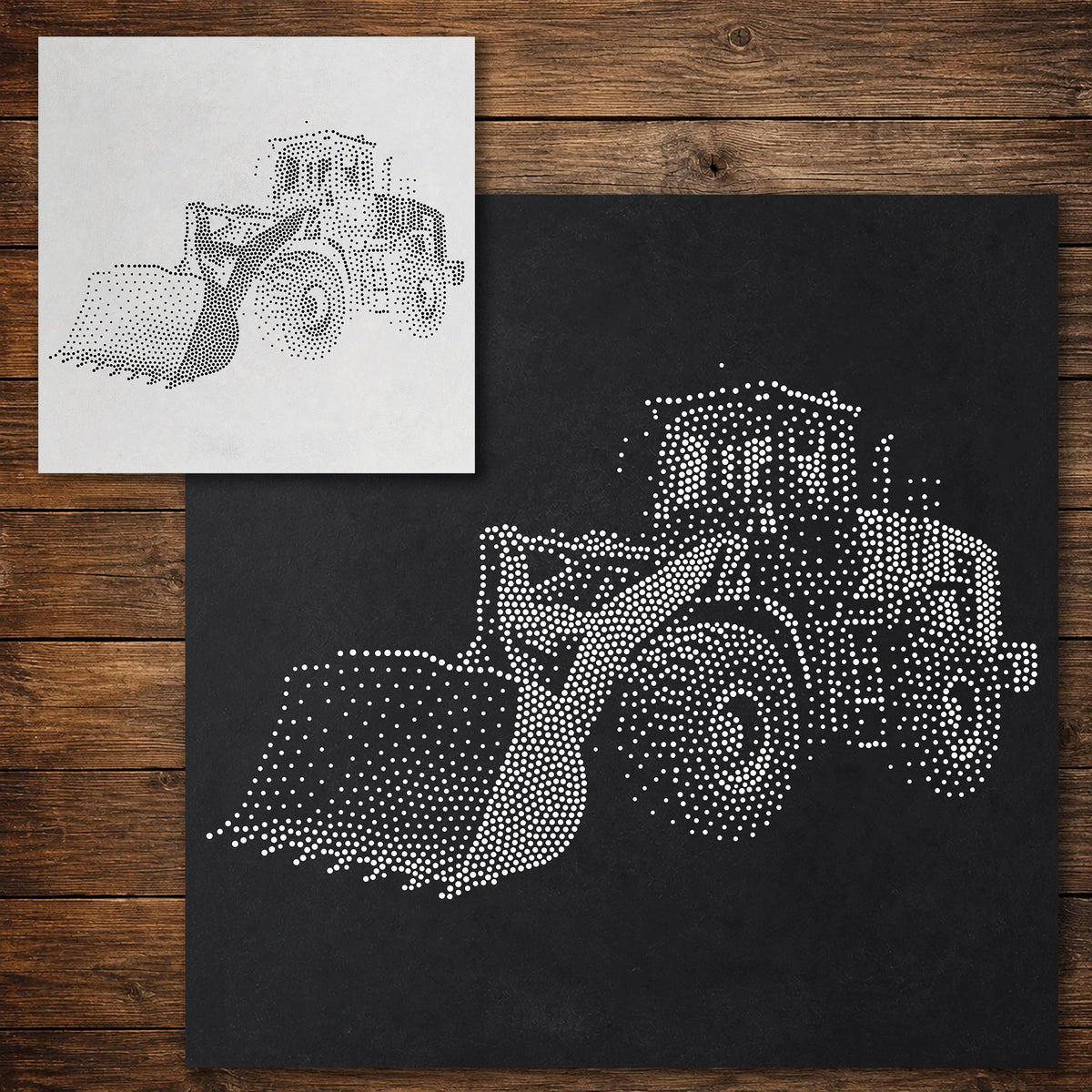 Wheel Loader reusable Mylar stencil