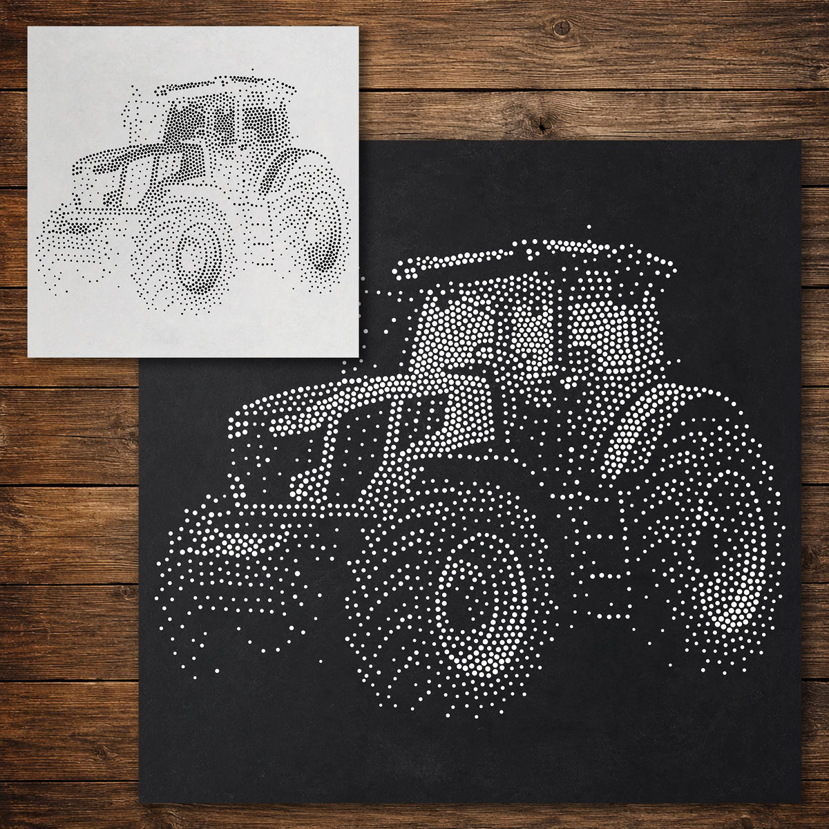 Farm Tractor reusable Mylar stencil