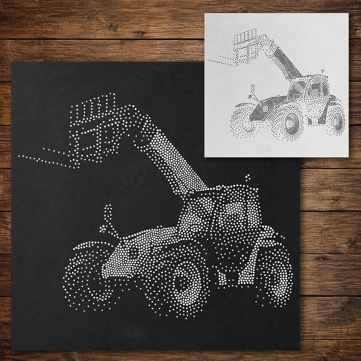 Farm Telehandler reusable Mylar stencil
