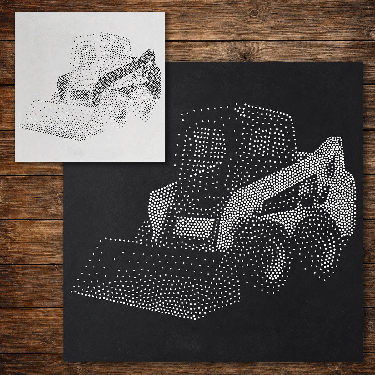 Skid Steer Loader reusable Mylar stencil