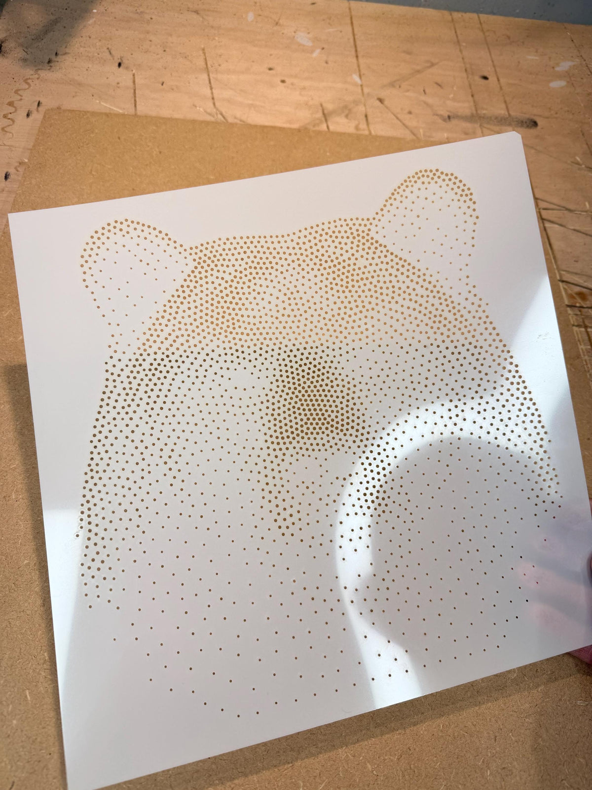 Bear reusable Mylar stencil