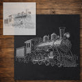 Steam Locomotive Train reusable Mylar stencil