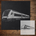 Passenger Train reusable Mylar stencil