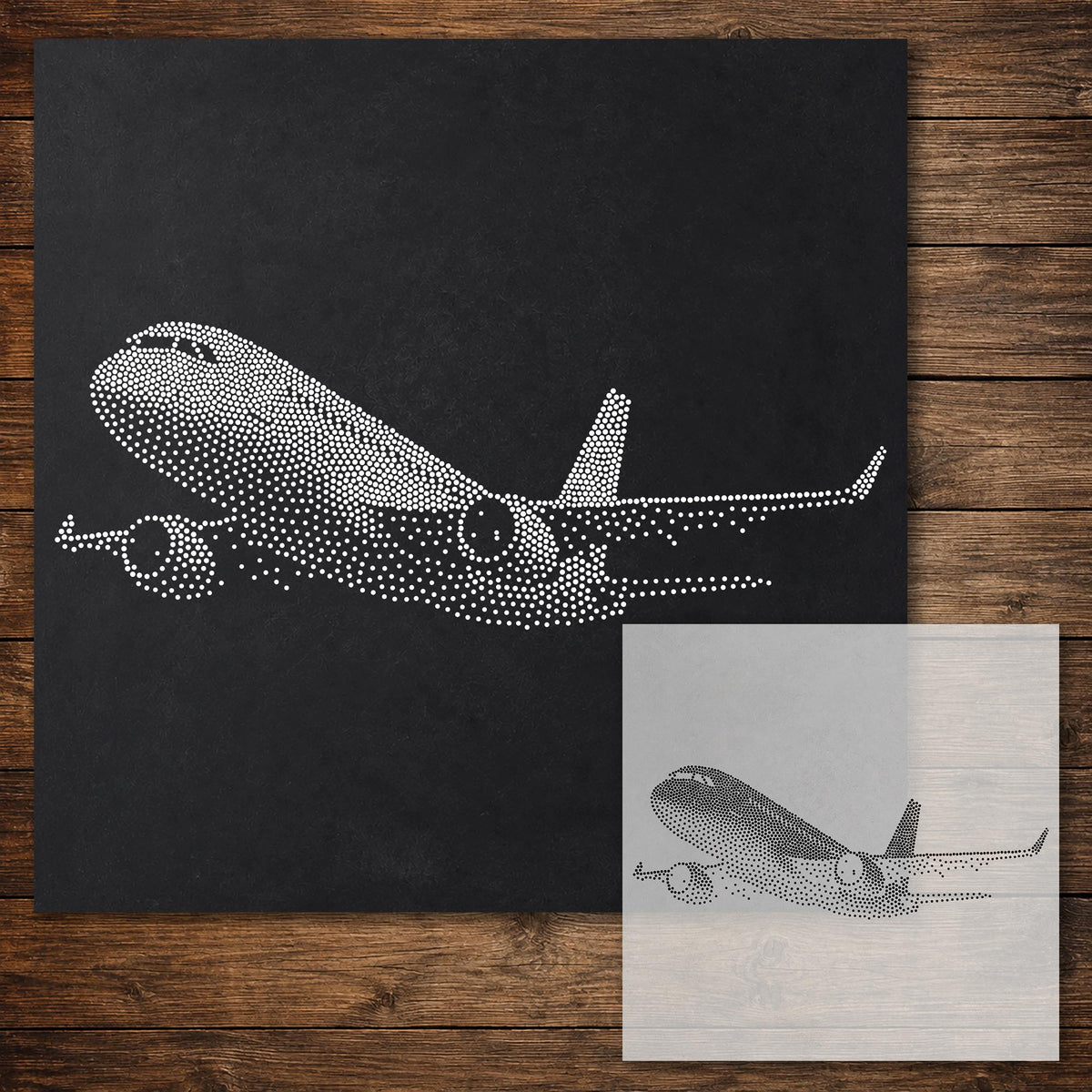 Airliner Aeroplane reusable Mylar stencil