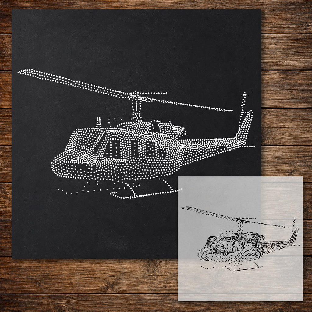 Helicopter reusable Mylar stencil