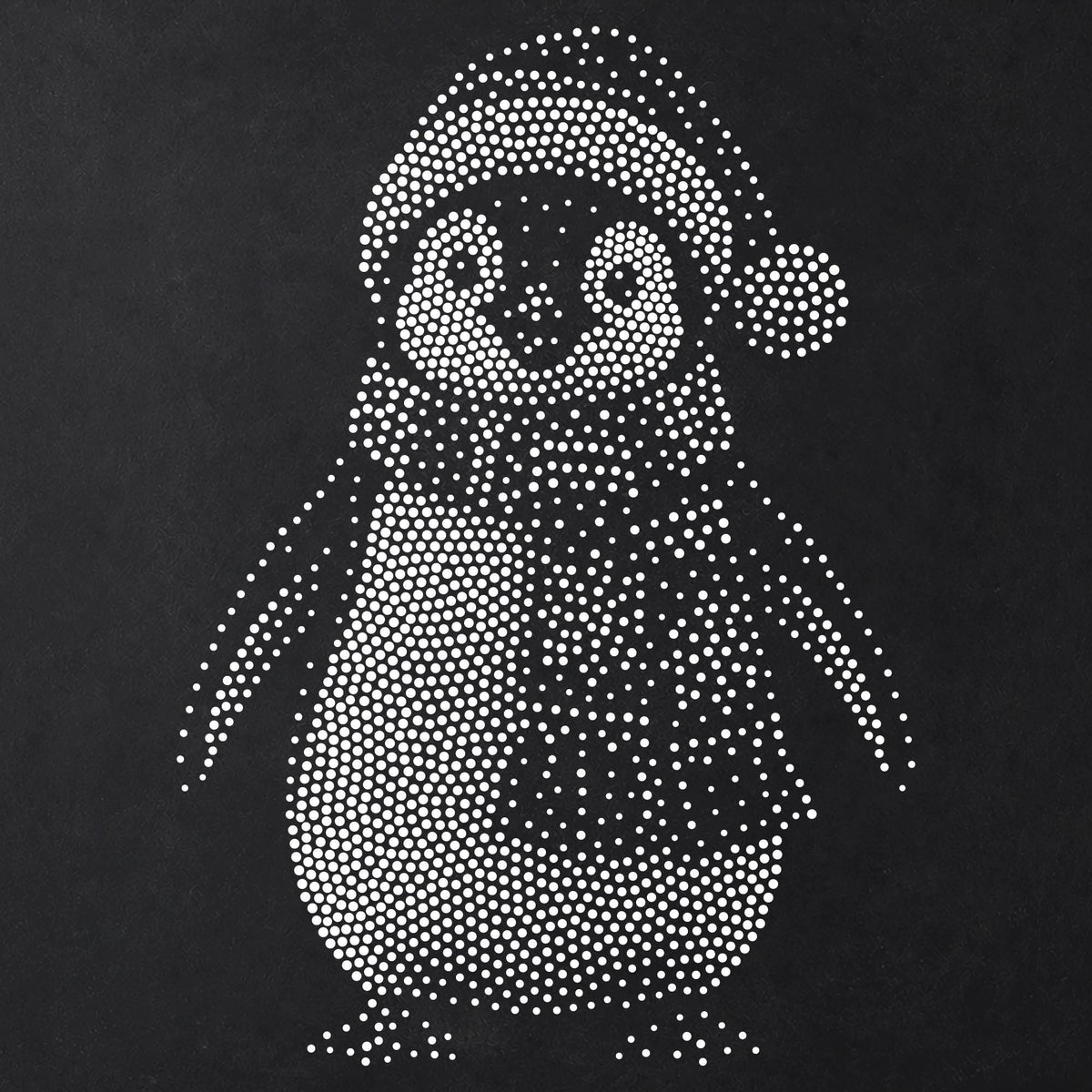 Christmas Penguin reusable Mylar stencil