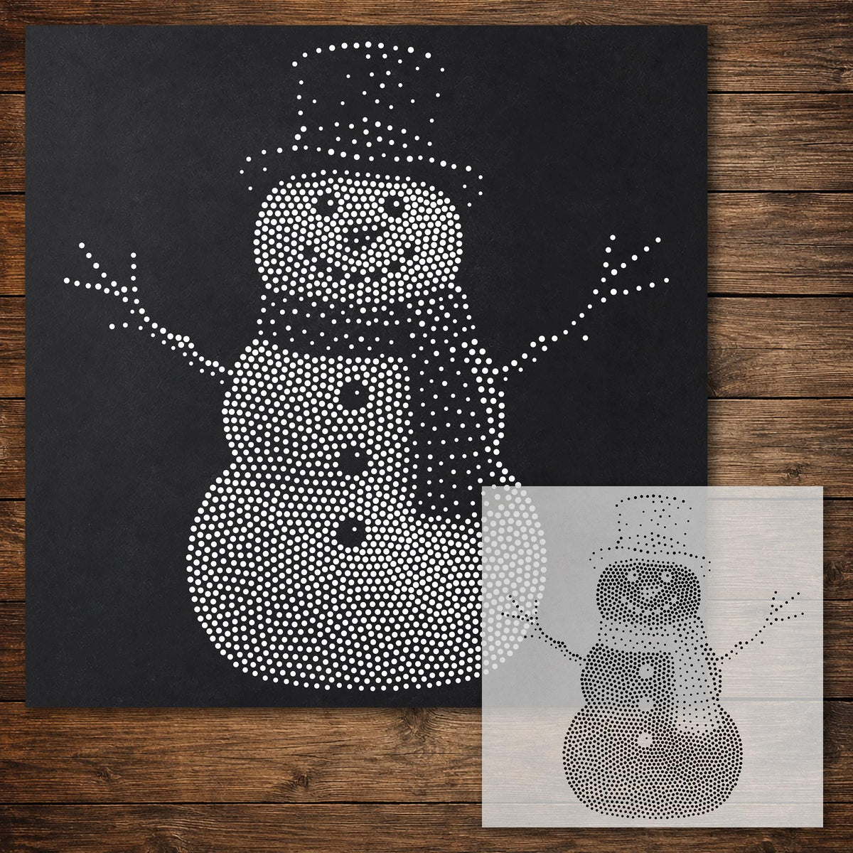 Christmas Snowman reusable Mylar stencil