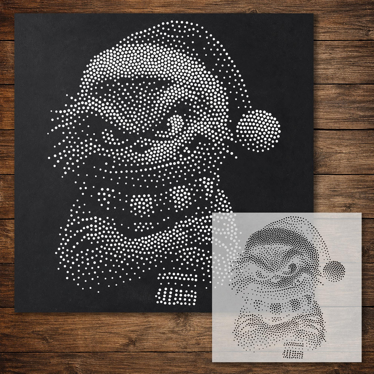 Grumpy Christmas Monster reusable Mylar stencil