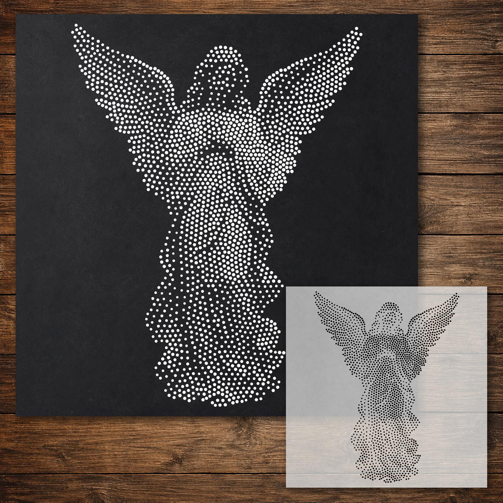 Christmas Angel reusable Mylar stencil