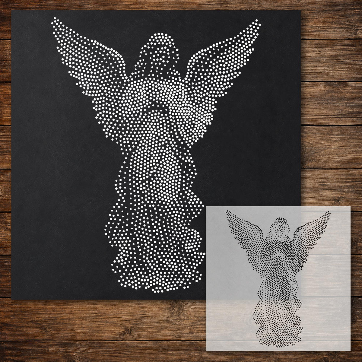 Christmas Angel reusable Mylar stencil