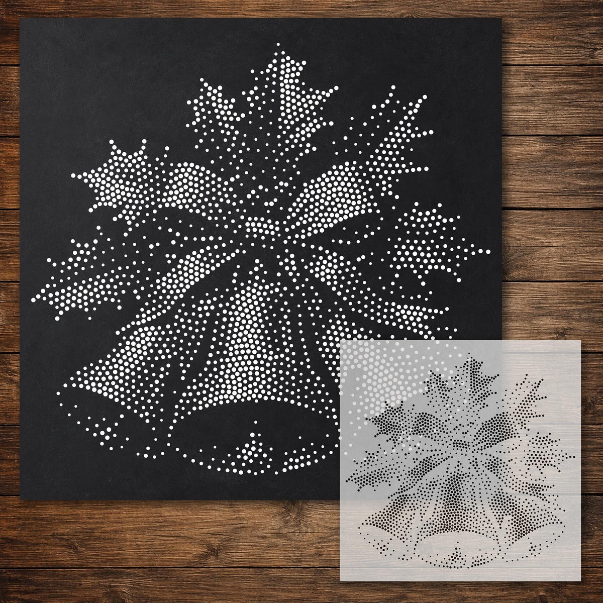 Christmas Bells reusable Mylar stencil