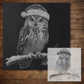 Christmas Owl reusable Mylar stencil