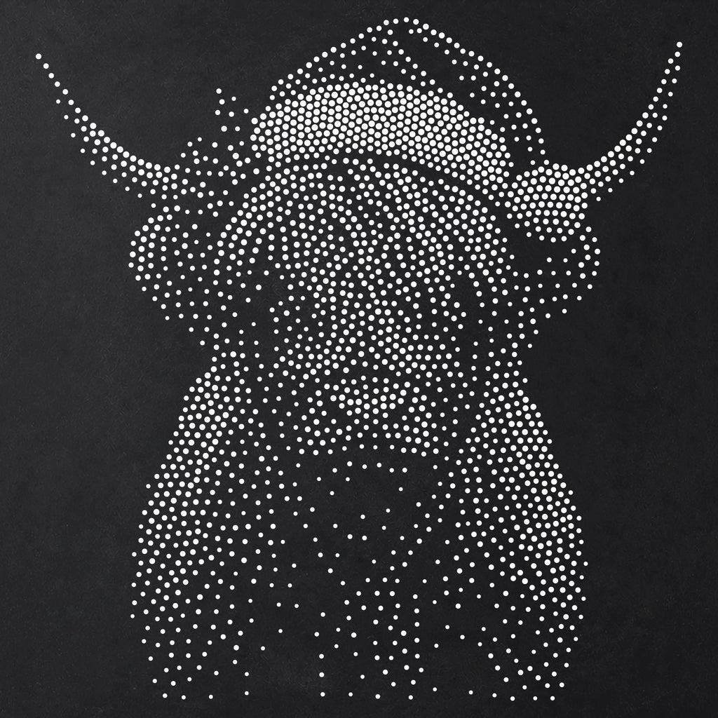 Christmas Highland Cow reusable Mylar stencil
