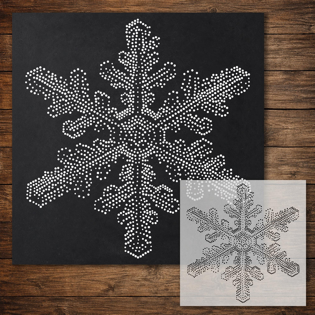 Snowflake reusable Mylar stencil