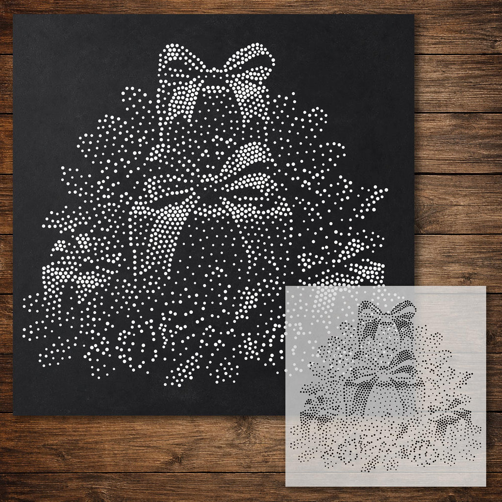 Christmas Gift Arrangement reusable Mylar stencil
