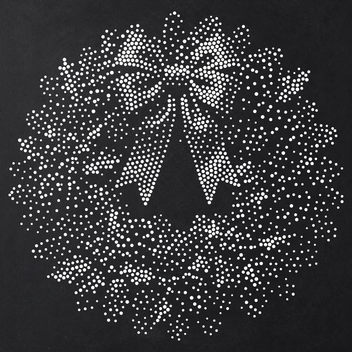 Christmas Wreath reusable Mylar stencil