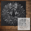 Christmas Wreath reusable Mylar stencil