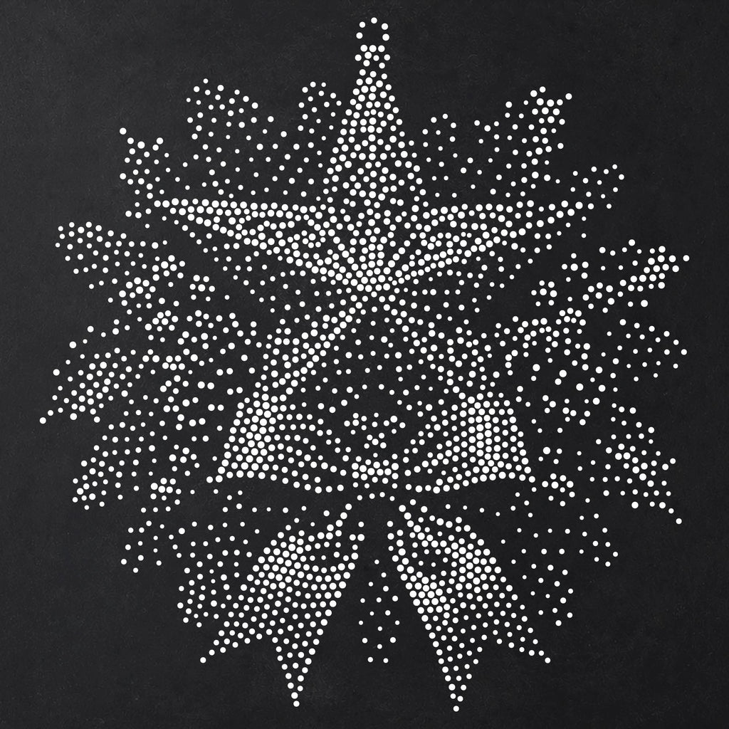 Christmas Star Wreath reusable Mylar stencil