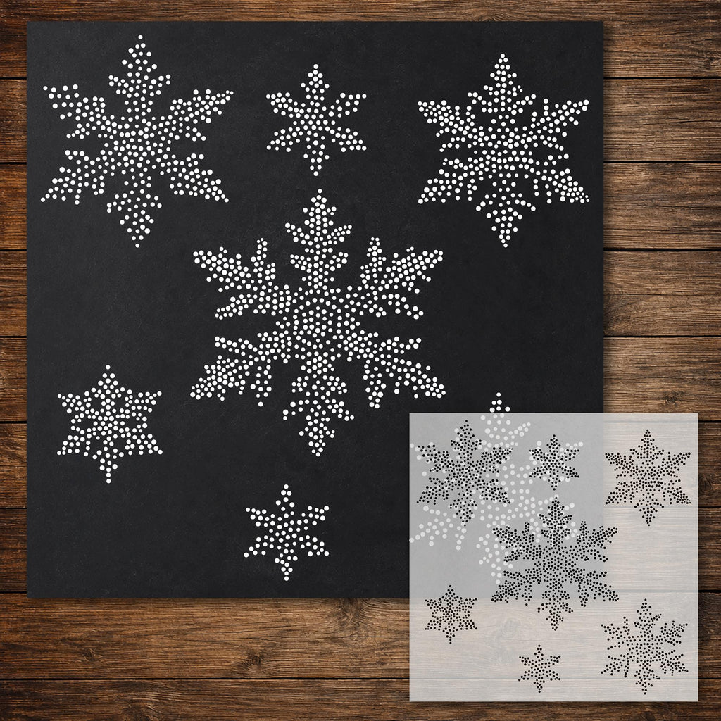 Christmas Snowflakes #1 reusable Mylar stencil