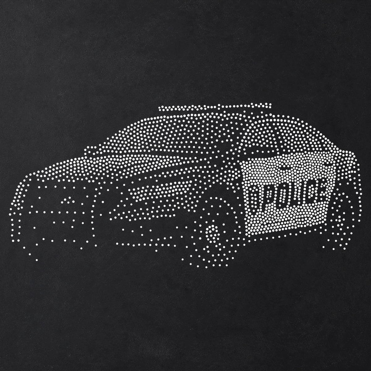 Police Car reusable Mylar stencil