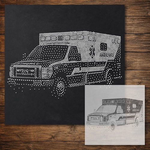 Ambulance reusable Mylar stencil