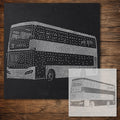 Double Decker Bus reusable Mylar stencil