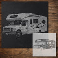 Motorhome reusable Mylar stencil