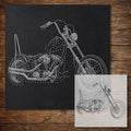 Chopper Motorcycle reusable Mylar stencil
