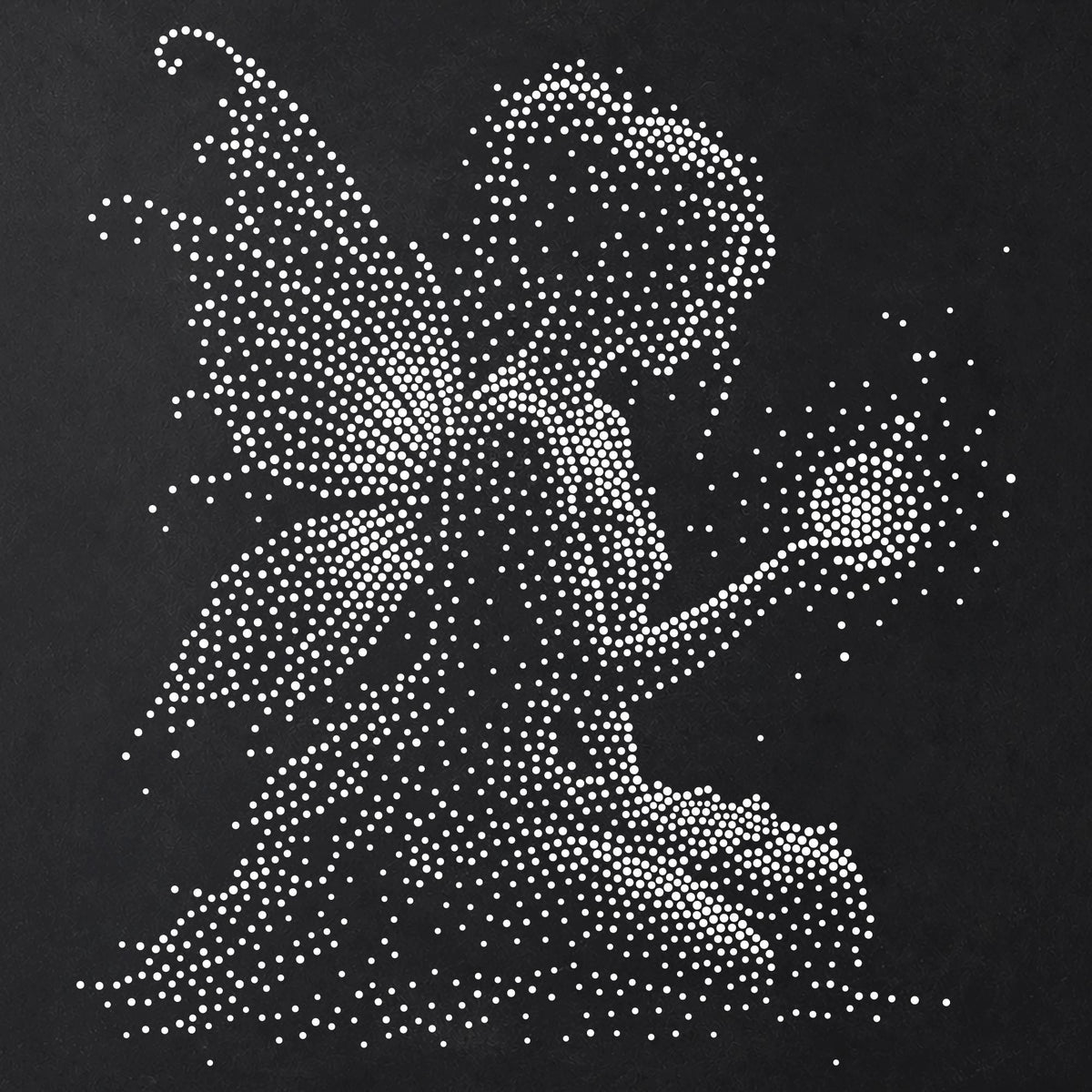 Fairy Holding Orb reusable Mylar stencil