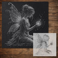 Fairy Holding Orb reusable Mylar stencil