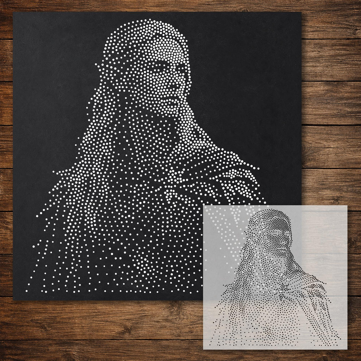 Elf Portrait reusable Mylar stencil