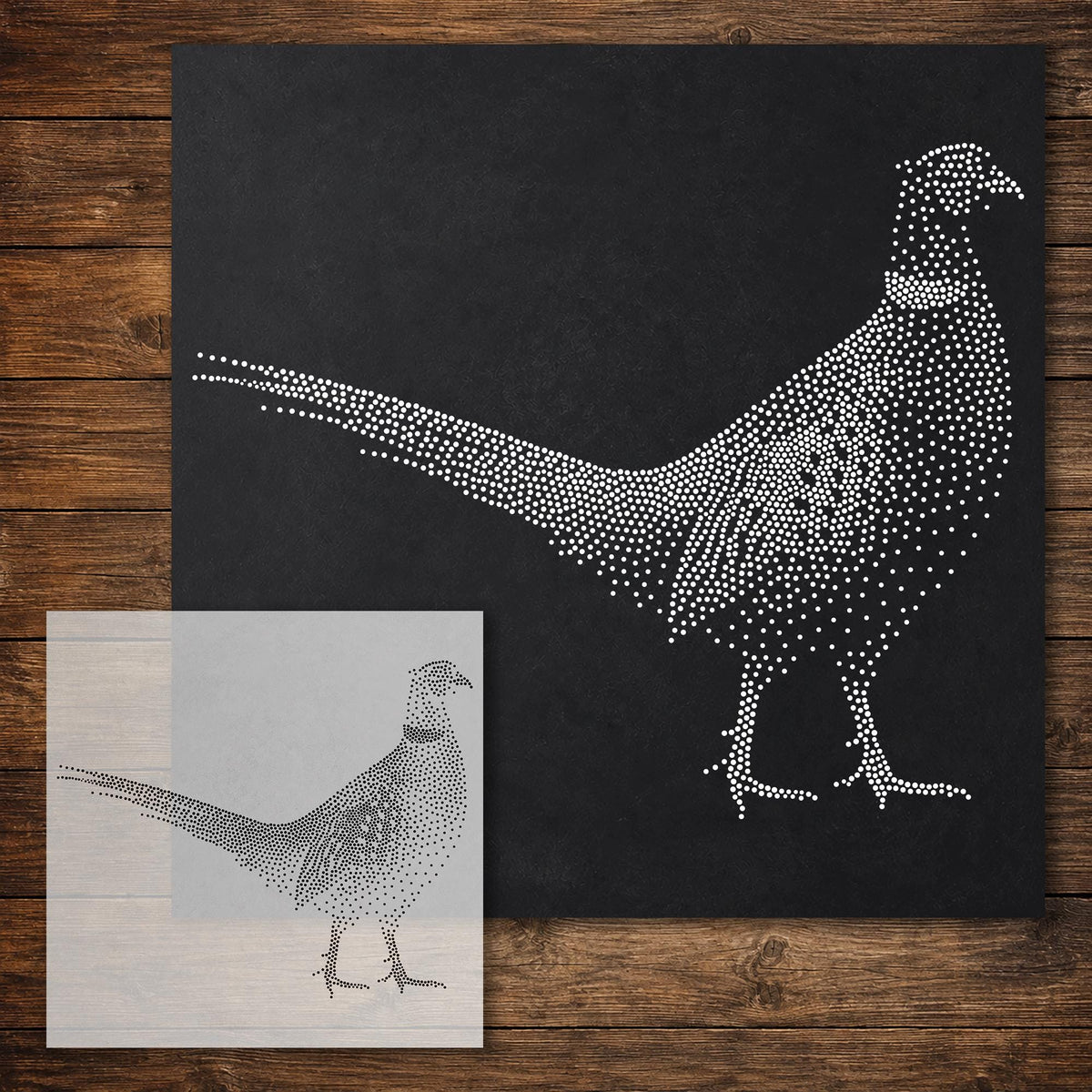 Pheasant reusable Mylar stencil