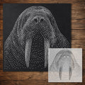 Walrus Portrait reusable Mylar stencil