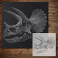Triceratops Skull Dinosaur reusable Mylar stencil