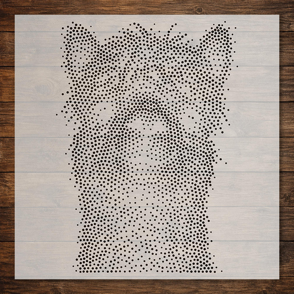 Alpaca Portrait reusable Mylar stencil