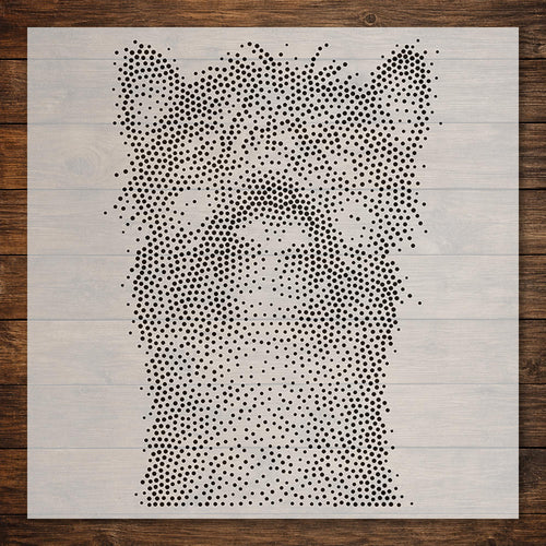 Alpaca Portrait reusable Mylar stencil