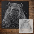 Capybara Portrait reusable Mylar stencil