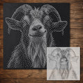 Goat Portrait reusable Mylar stencil